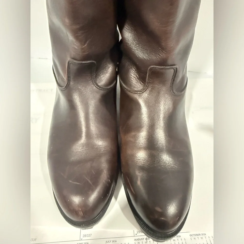 Lands' End coffee brown Leather Boots